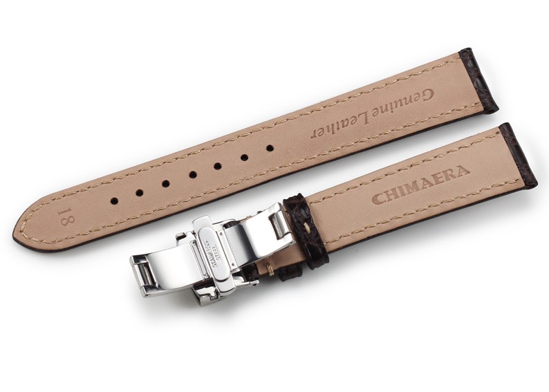 美国时尚品牌Chimaera 美洲鳄系列 CE-18-02  鳄鱼皮圆纹表带