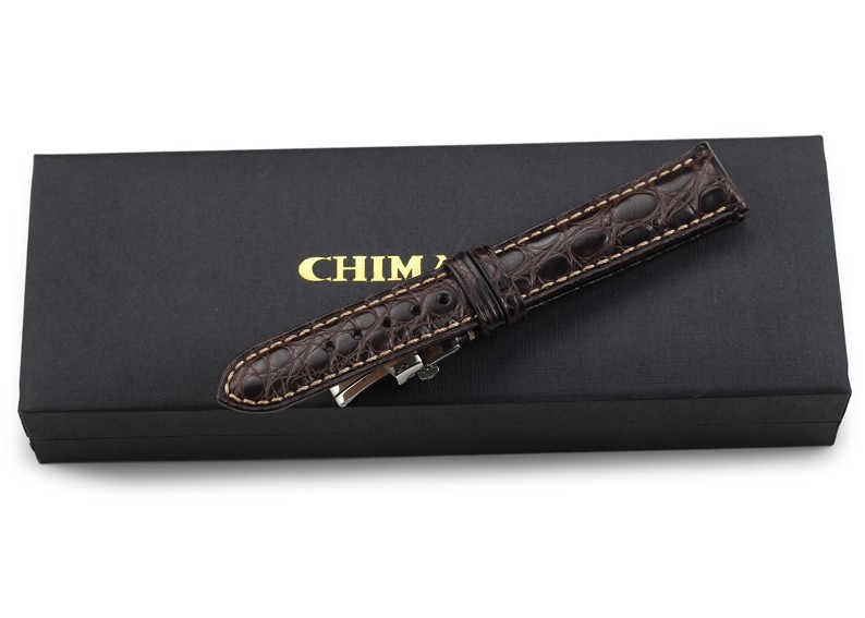 美国时尚品牌Chimaera 美洲鳄系列 CE-18-02  鳄鱼皮圆纹表带