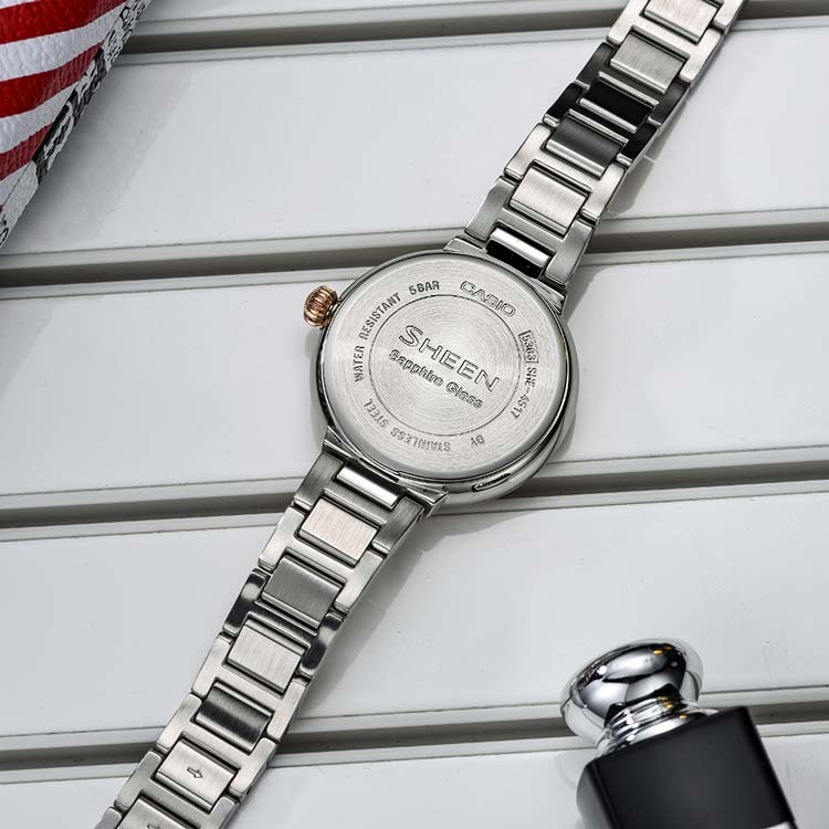 卡西欧SHEEN系列 SHE-4517SG-7AUPR防水时尚石英女士手表