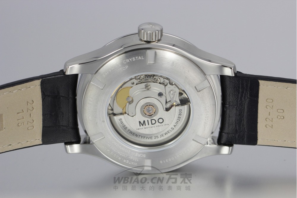 美度MIDO-舵手系列 M005.430.16.031.01 男士机械表表底