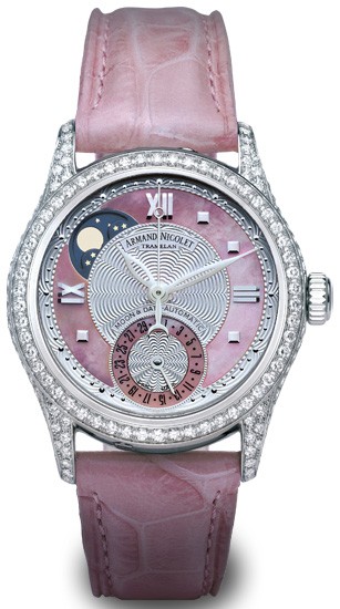 Armand Nicolet-Moon & Date系列 9151V-AS-P915RS8 女士机械表