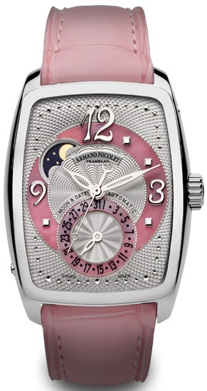 Armand Nicolet-Moon & Date系列 9633A-AS-P968RS0 女士机械表