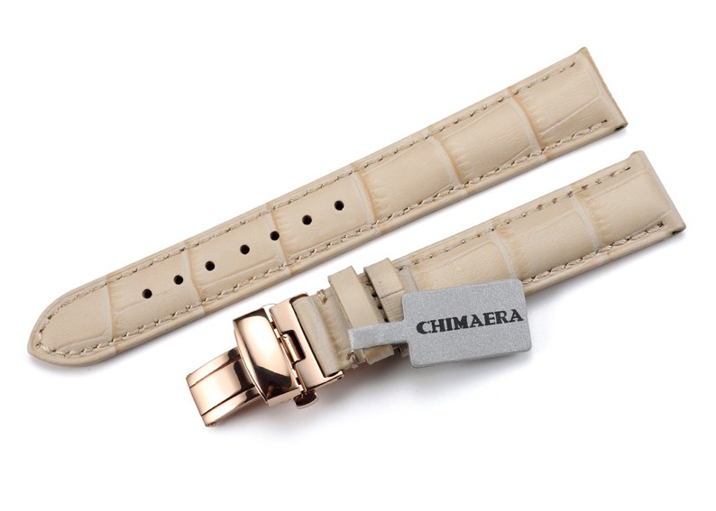 美国时尚品牌Chimaera 意大利小牛皮系列 C-14-20ZM  折叠扣表带