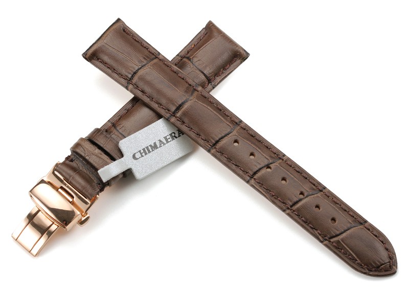 美国时尚品牌Chimaera 意大利小牛皮系列 C-16-07ZM 折叠扣表带