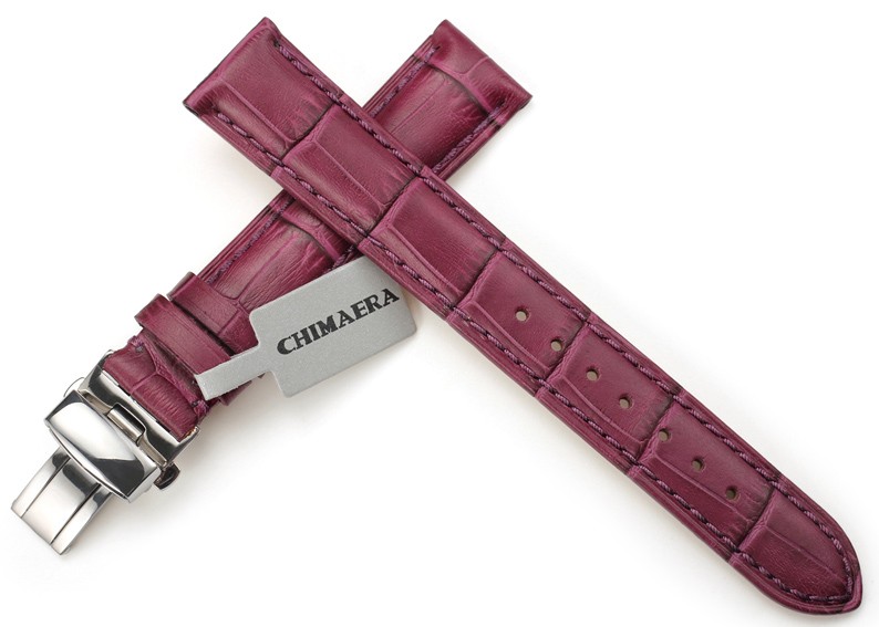 美国时尚品牌Chimaera 意大利小牛皮系列 C-18-19Z 折叠扣表带