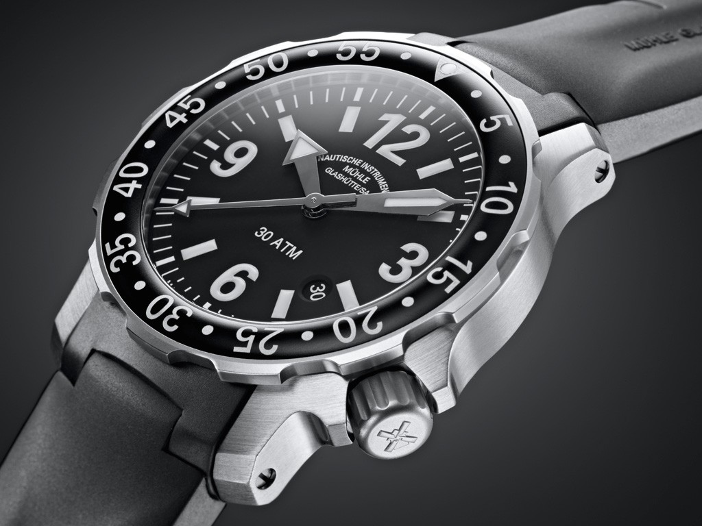 德国表：穆勒格拉苏蒂（Muehle-Glashutte）-Nautical Wristwatches系列 M1-28-43-KB 男士机械表