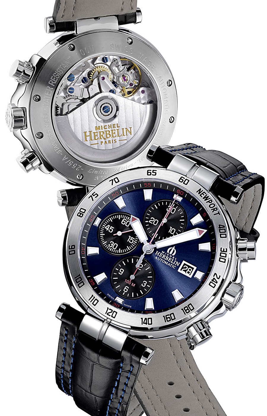 赫柏林-newport yacht club chronograph automatic系列 255/45 男士