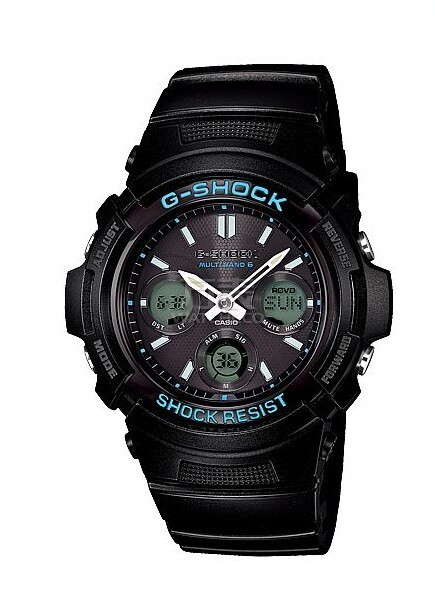 卡西欧casio-g-shock系列 awg-m100ba-1apr 男士电波表