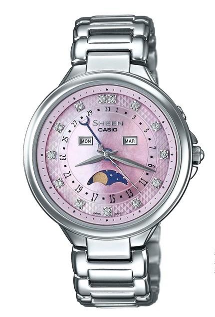 卡西欧SHEEN系列 SHE-3044D-4AUPR防水时尚石英女士手表