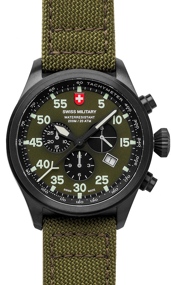 瑞士军表SWISS MILITARY-AIRFORCE 空军系列 HAWK NERO 黑鹰 27301 军事级别飞行员表