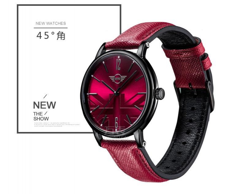 MINI Watch-酒红 MINI-160620 时尚石英中性表