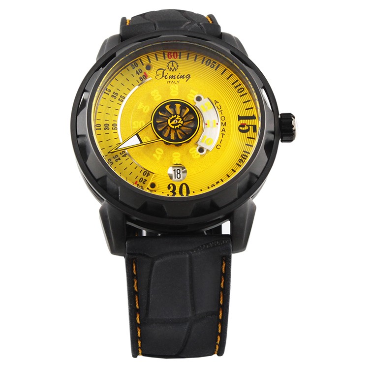 意大利品牌：天铭（Timing）8216SX-A（黄色）机械男表