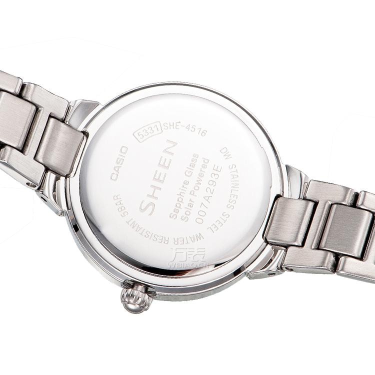 卡西欧SHEEN系列 SHE-4516SBD-7AUPR防水时尚太阳能女士手表