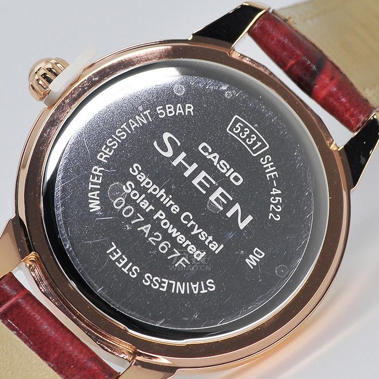 卡西欧CASIO-SHEEN系列 SHE-4522PGL-7AUPR 女士太阳能手表