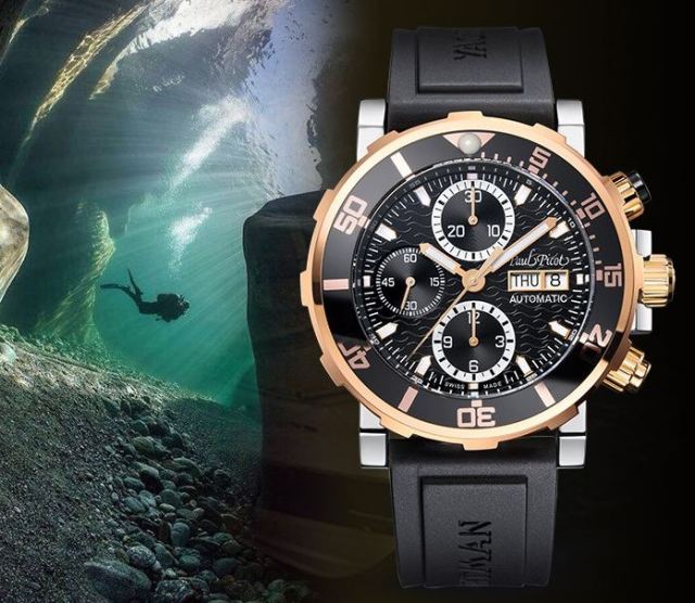 瑞士柏高冒险家潜水机械表，助你成为海上霸王