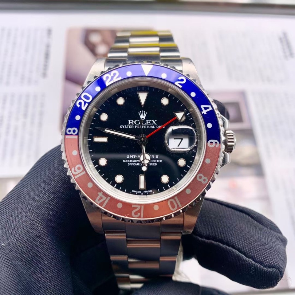 图文详情劳力士 格林尼治系列 型号:16710 红蓝圈全对期 (支持劳服