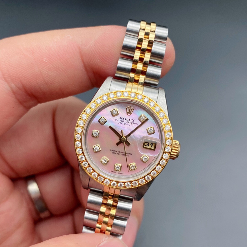 二手95新劳力士69173g粉盘手表价格,值多少钱?