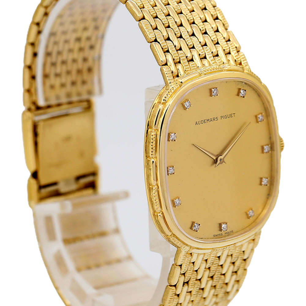 二手95新爱彼18k黄金手动机械手表价格,值多少钱?