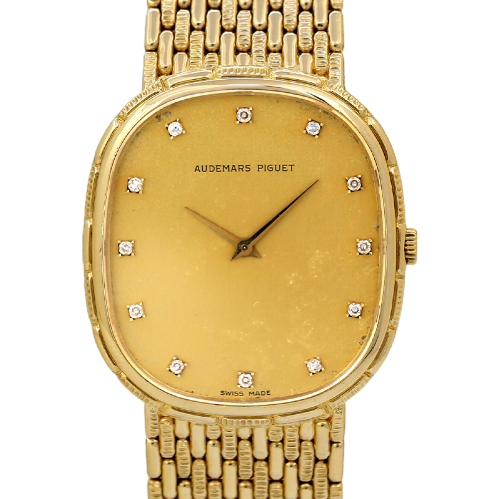 二手95新爱彼18k黄金手动机械手表价格,值多少钱?