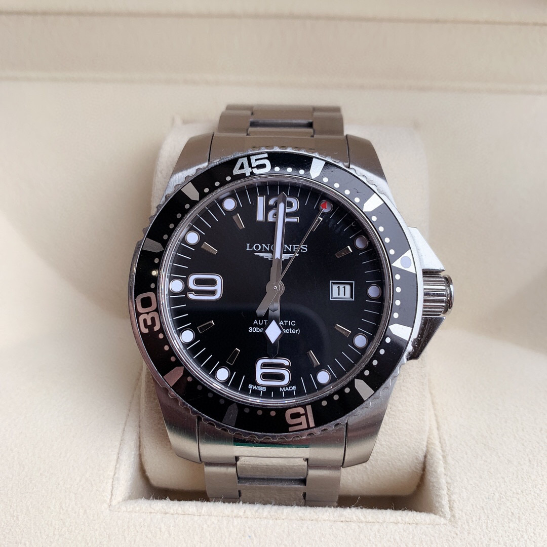 海奕施hirsch-knight系列 109028 l-50-2 黑色牛皮表带_表带_万表网