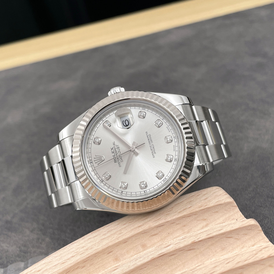 二手95新劳力士116334-72210 g银盘手表价格,值多少钱?