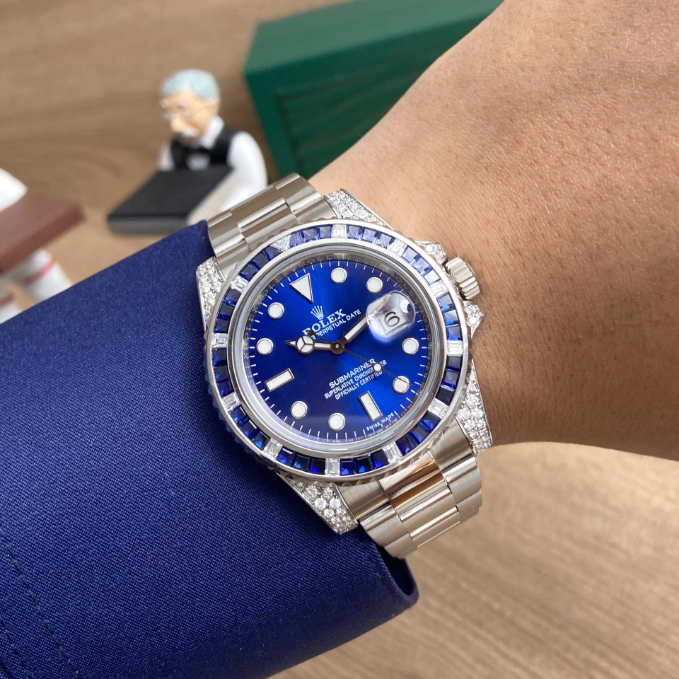 二手95新劳力士116610ln后镶钻(渣男款)手表价格,值多少钱?