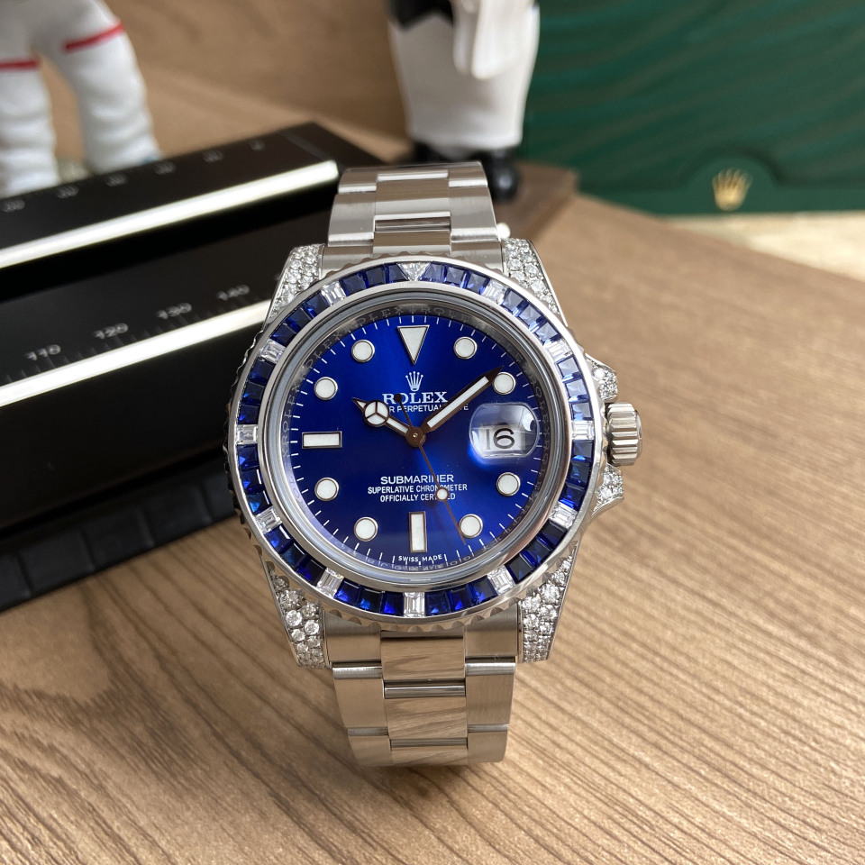 二手95新劳力士116610ln后镶钻(渣男款)手表价格,值多少钱?